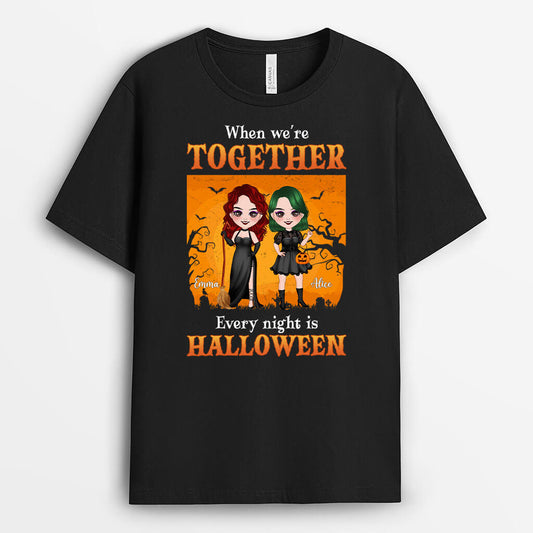 1333AUS1 personalized when were together every nigh is halloween t shirt