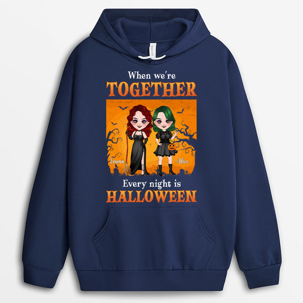 1333HUS2 personalized when were together every nigh is halloween hoodie