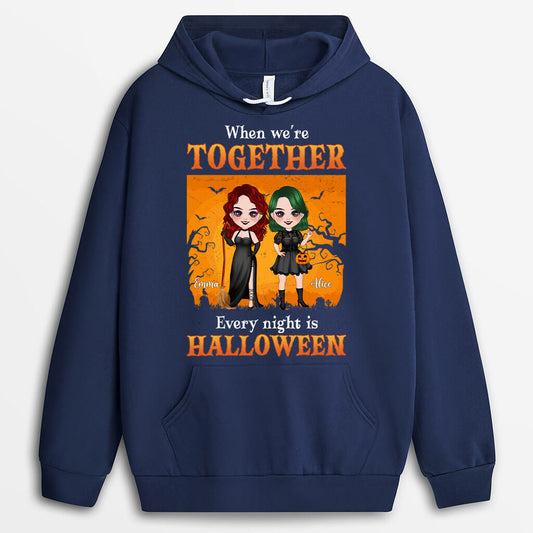 1333HUS2 personalized when were together every nigh is halloween hoodie