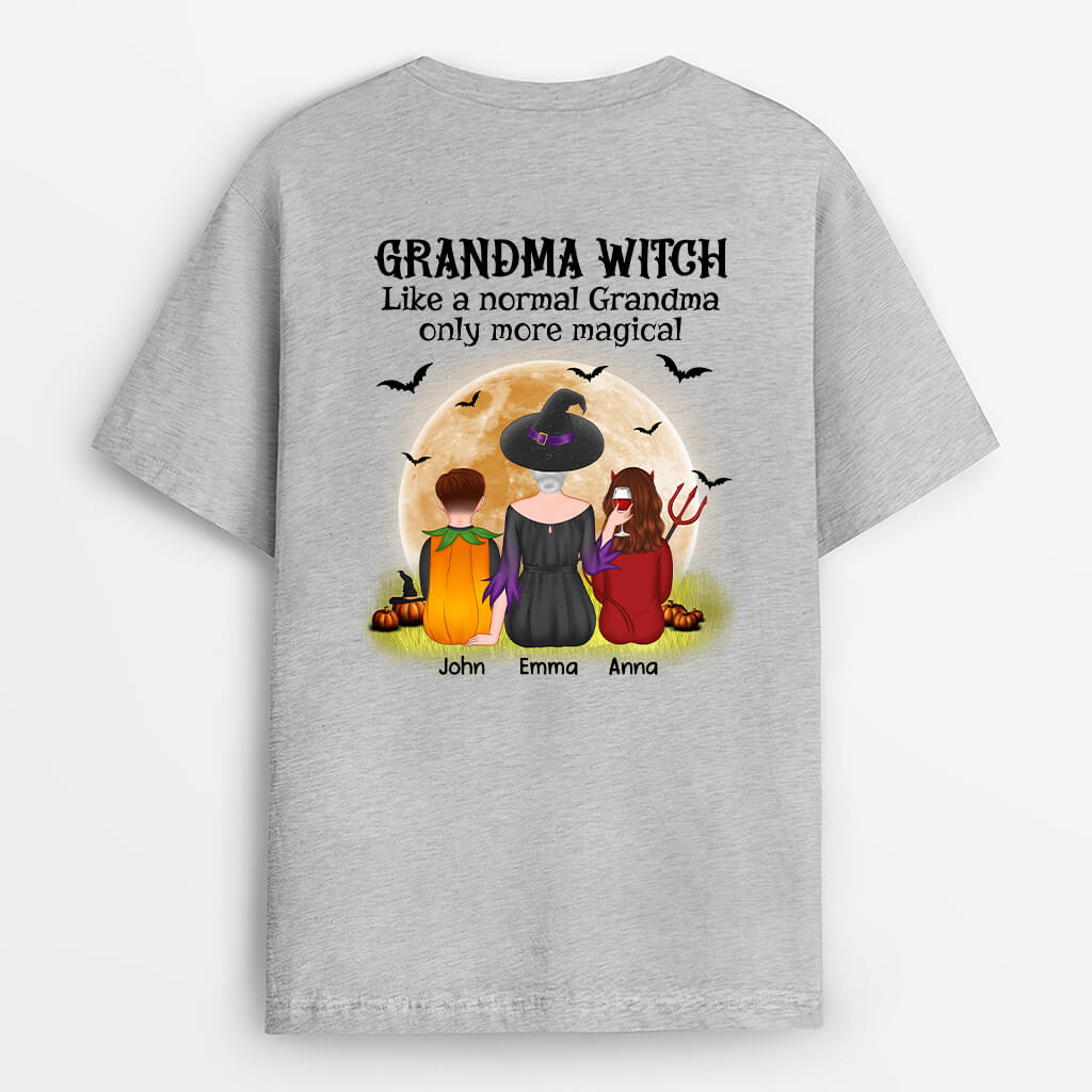 1337AUS1 personalized halloween grandma witch more magical t shirt