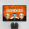 Personalized Beware Of My Grandkid Monsters Door Mat