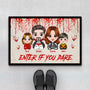 1356DUS1 personalized enter if you dare door mat