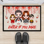 1356DUS2 personalized enter if you dare door mat