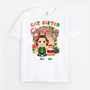 1363AUS1 personalized cat brother christmas kid t shirt