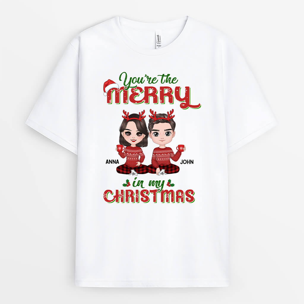 1365AUS1 personalized you are the merry in my christmas t shirt