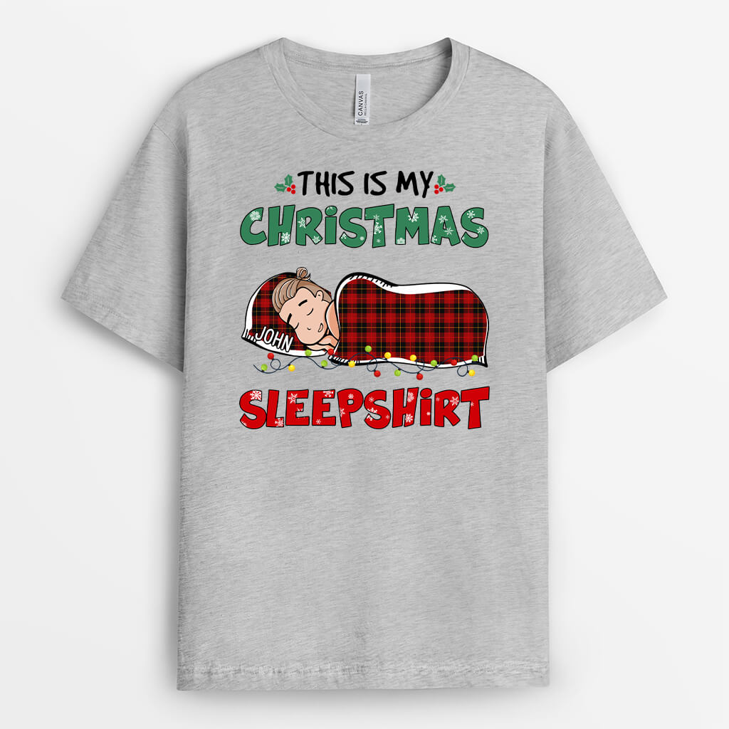 1367AUS2 personalized this is my christmas sleepshirt t shirt