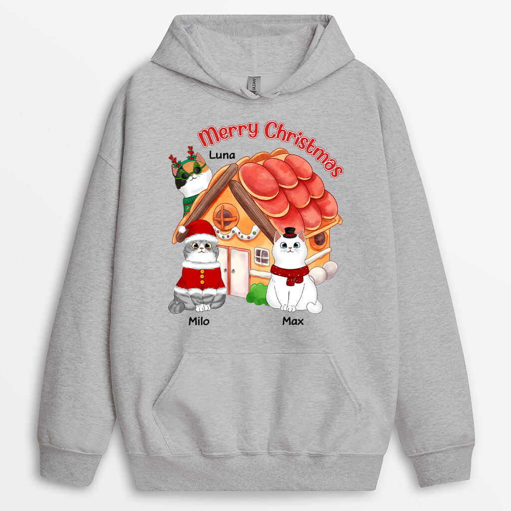 1372HUS2 personalized merry catmas hoodie