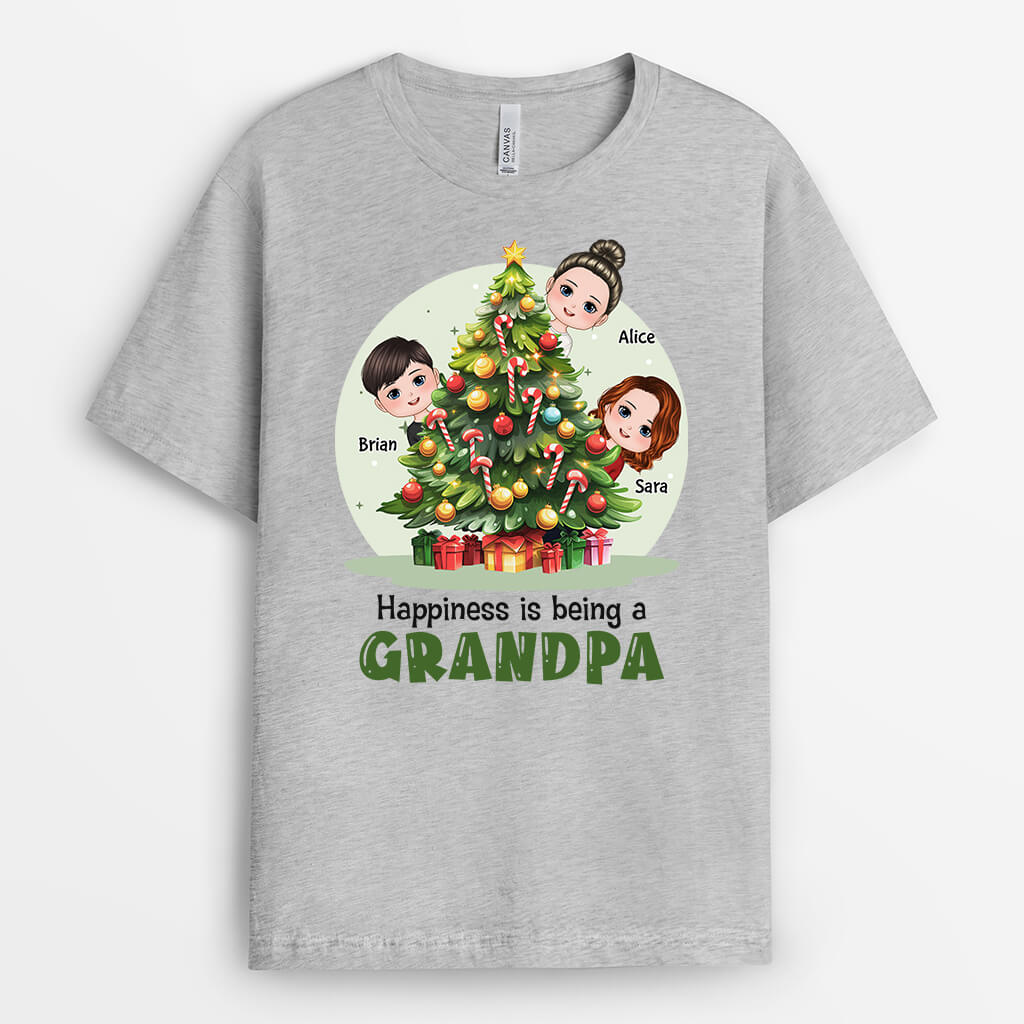 1374AUS2 personalized happiness is being a grandma t shirt