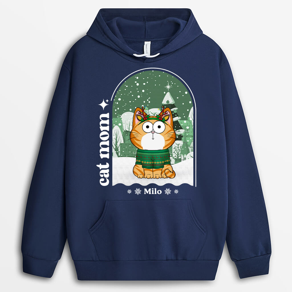 1375HUS2 personalized cat mom and dad christmas hoodie
