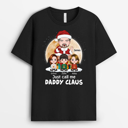 1382AUS1 personalized just call me papa claus t shirt