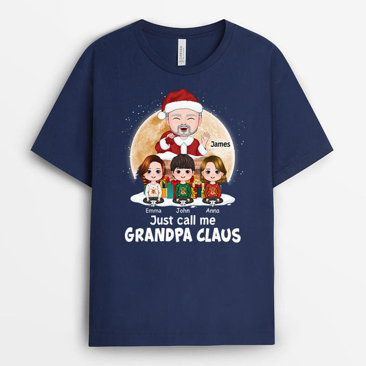 1382AUS2 personalized just call me papa claus t shirt