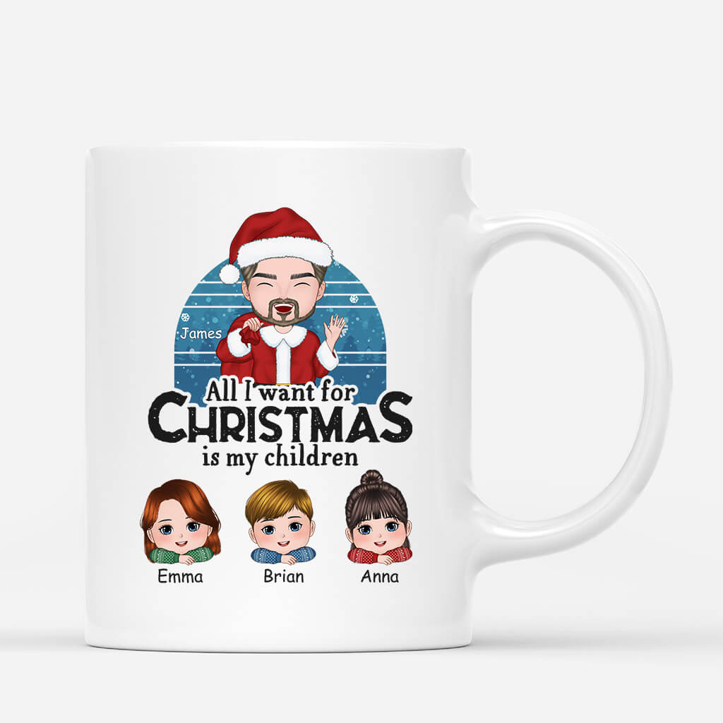 1389MUS1 personalized all i want for christmas is my grandkids mug
