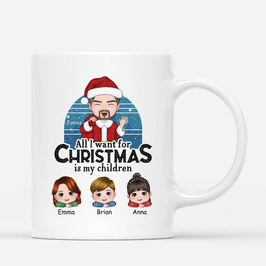 1389MUS1 personalized all i want for christmas is my grandkids mug