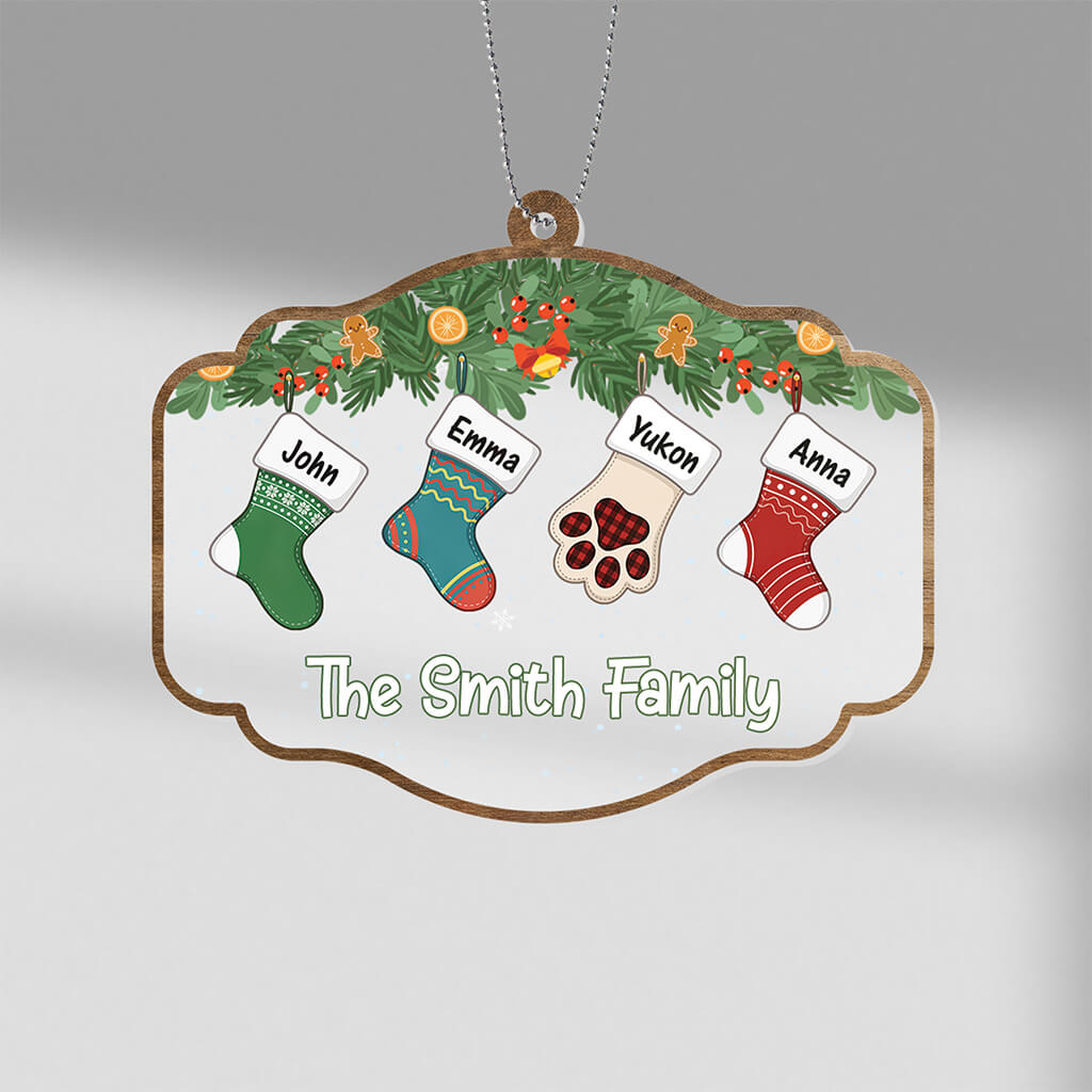 1414OUS1 personalized the family ornament
