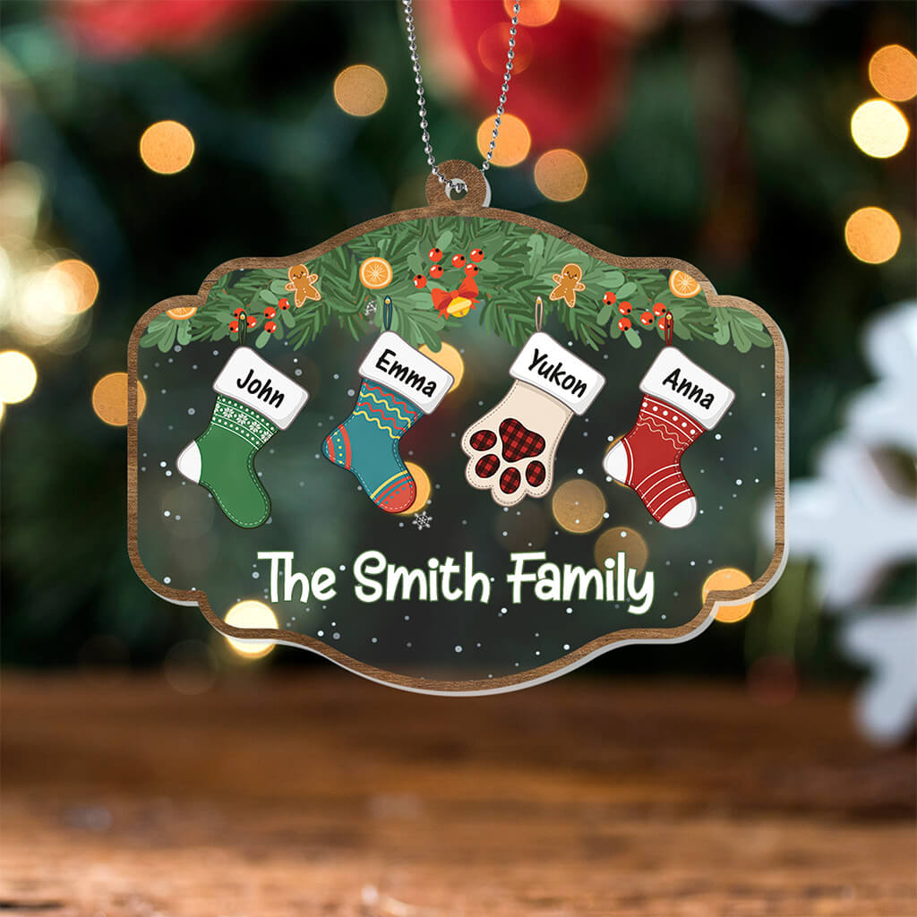 1414OUS2 personalized the family ornament