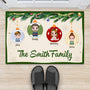 1418DUS2 personalized family merry christmas doormat