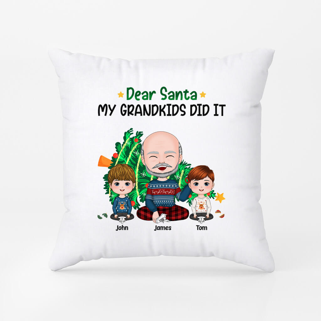 1419PUS2 personalized dear santa_ my sons did it pillow