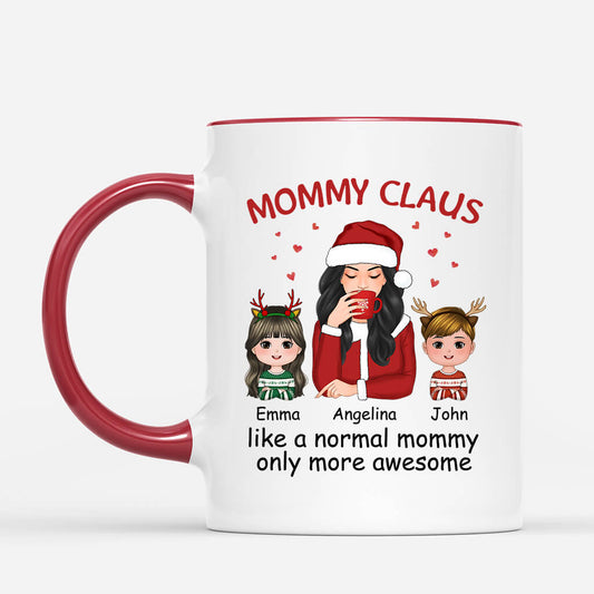 1421MUS2 personalized mummy claus mug