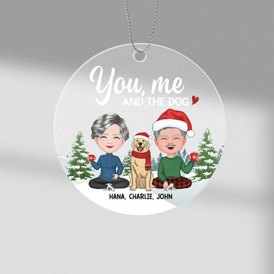 1423OUS1 personalized you_ me and the dog ornament