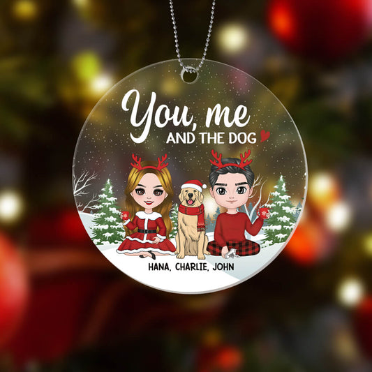 1423OUS2 personalized you_ me and the dog ornament