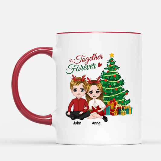1429MUS2 personalized together forever christmas mug