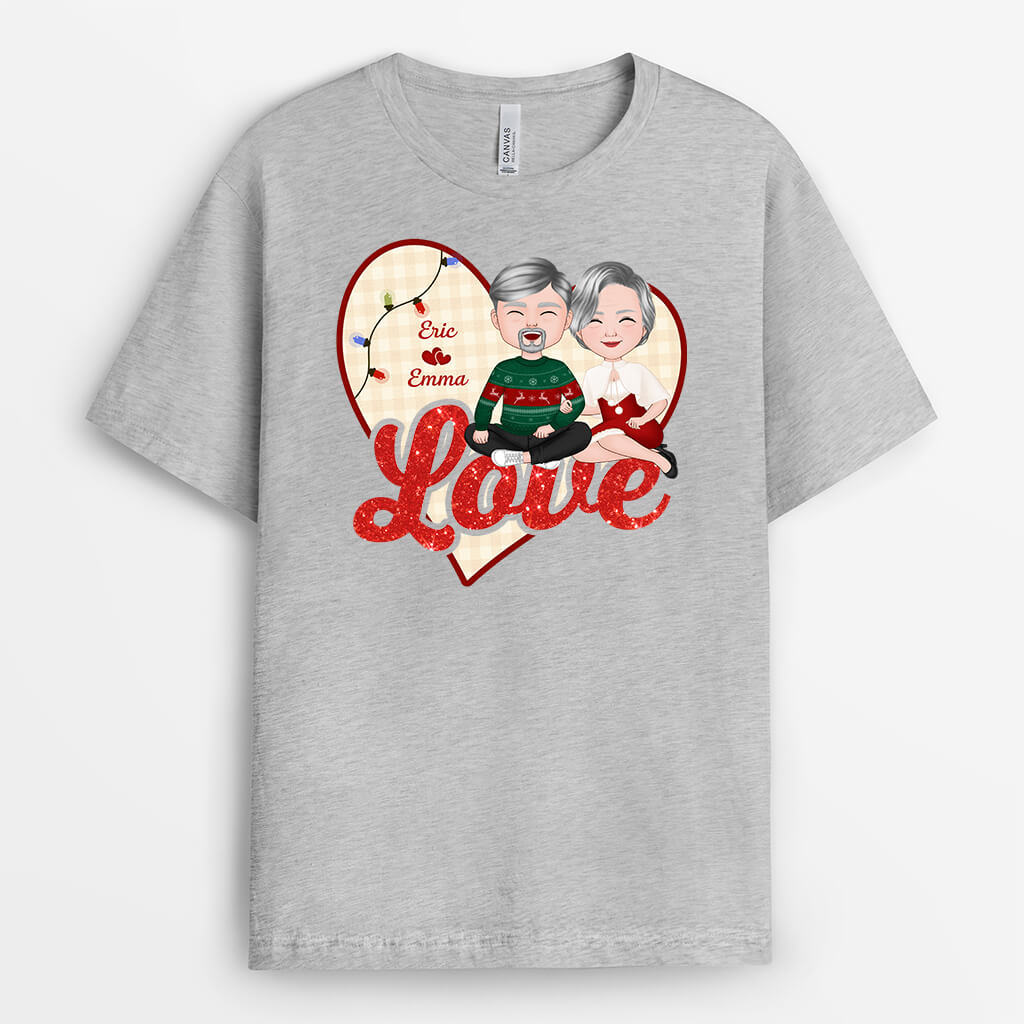 1433AUS2 personalized christmas love t shirt