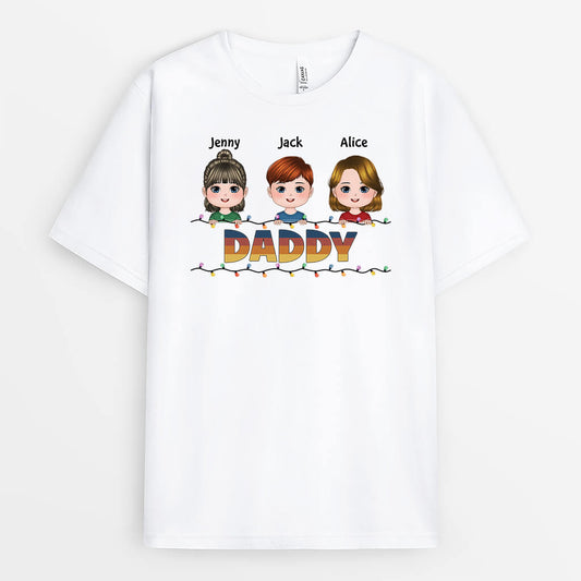 1438AUS2 personalized grandad and kids t shirt