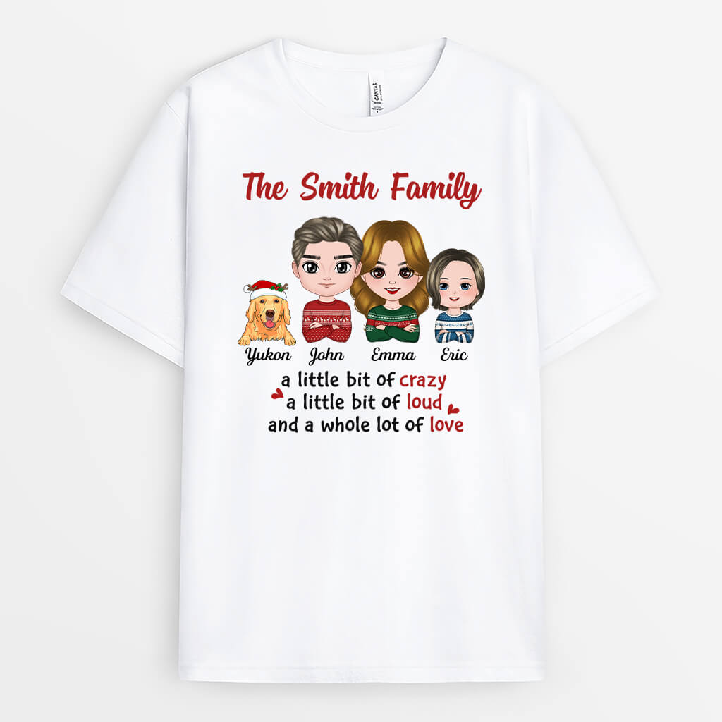 1443AUS1 personalized the family with pets t shirt