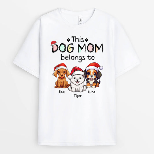 1454AUS2 personalized this dog mom dog dad belongs to t shirt