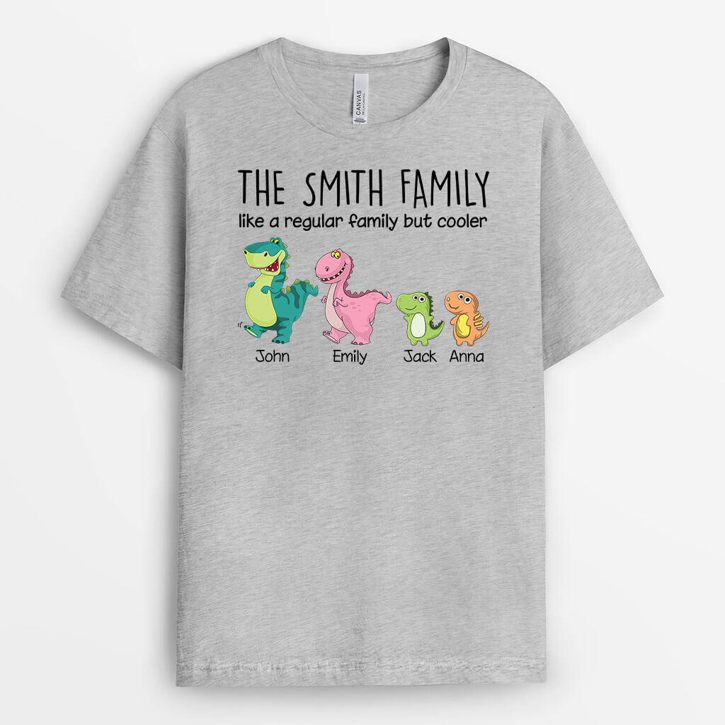 1459AUS1 personalized the dinosaur family t shirt
