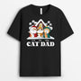 1467AUS1 personalized cat mom cat dad christmas house t shirt