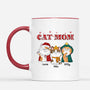 1468MUS2 personalized cat mom cat dad snowflake mug