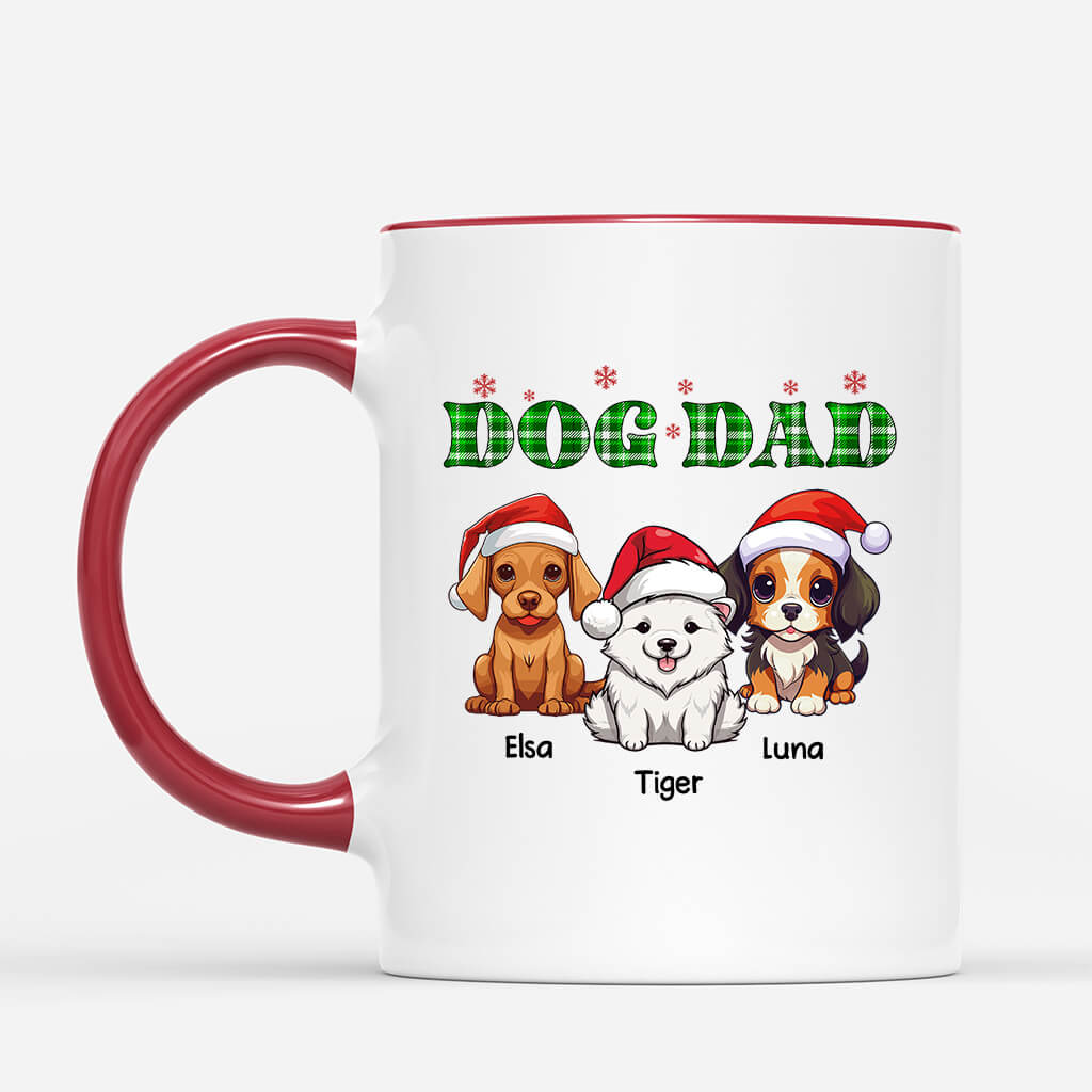 1468MUS2 personalized dog mom dog dad snowflake mug