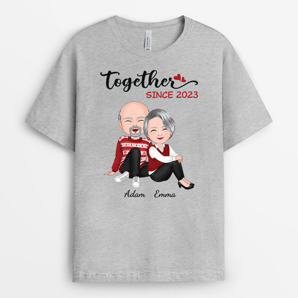 1470AUS2 personalized together since christmas t shirt