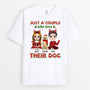 1471AUS1 personalized just a couple who love their dog christmas t shirt