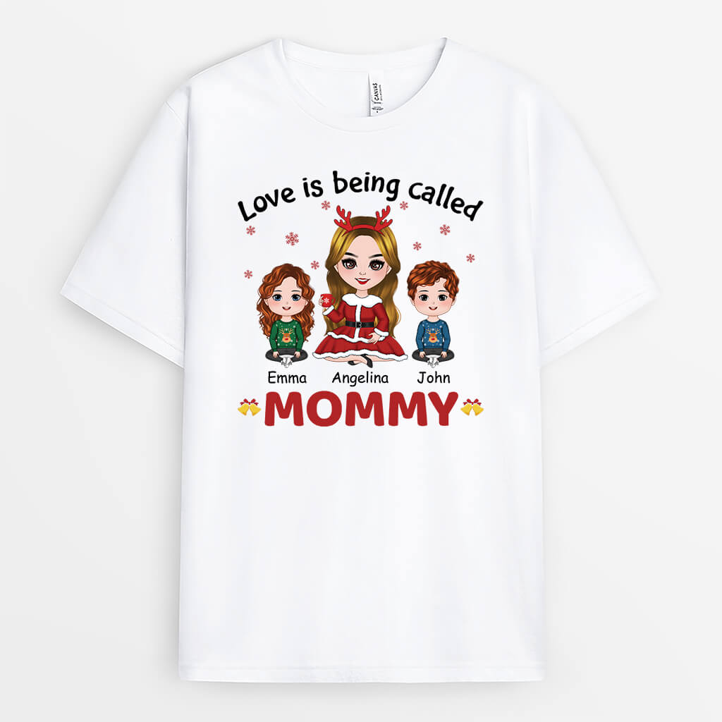 1473AUS1 personalized love is being called mummy t shirt