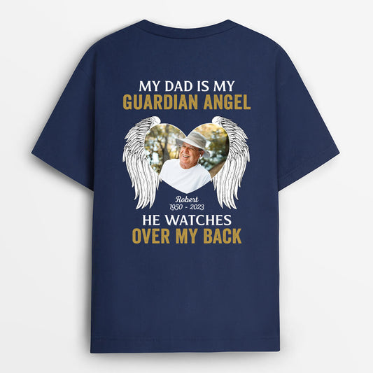 1476AUS1 personalized my dad is my guardian angel t shirt