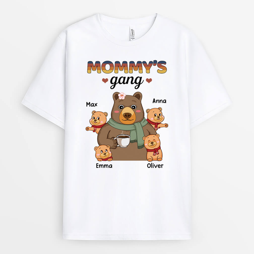 1479AUS2 personalized grandmas gang with bear t shirt