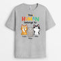 1481AUS2 personalized this human belongs to cats t shirt