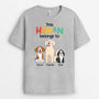 1481AUS2 personalized this human belongs to dogs t shirt