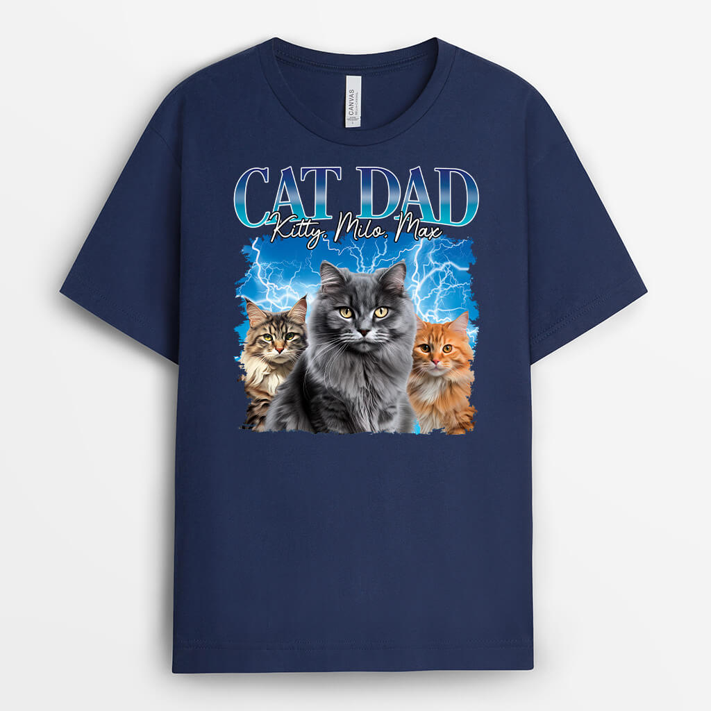 1482AUS1 personalized cat mom cat dad t shirt