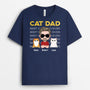 1497AUS1 personalized cat dad wearing cool glasses t shirt