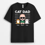 1497AUS2 personalized cat dad wearing cool glasses t shirt