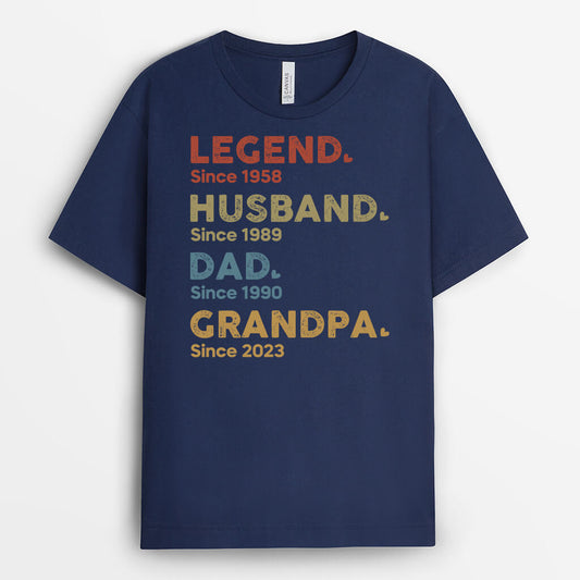 1503AUS2 personalized legend husband dad and papa since t shirt