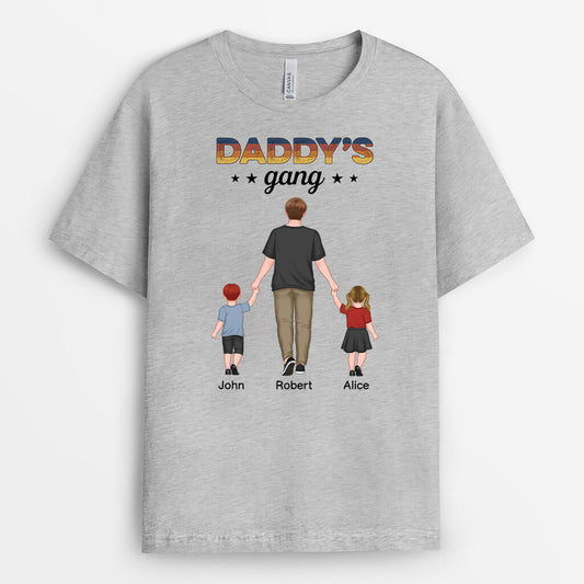 1506AUS1 personalized daddys gang t shirt