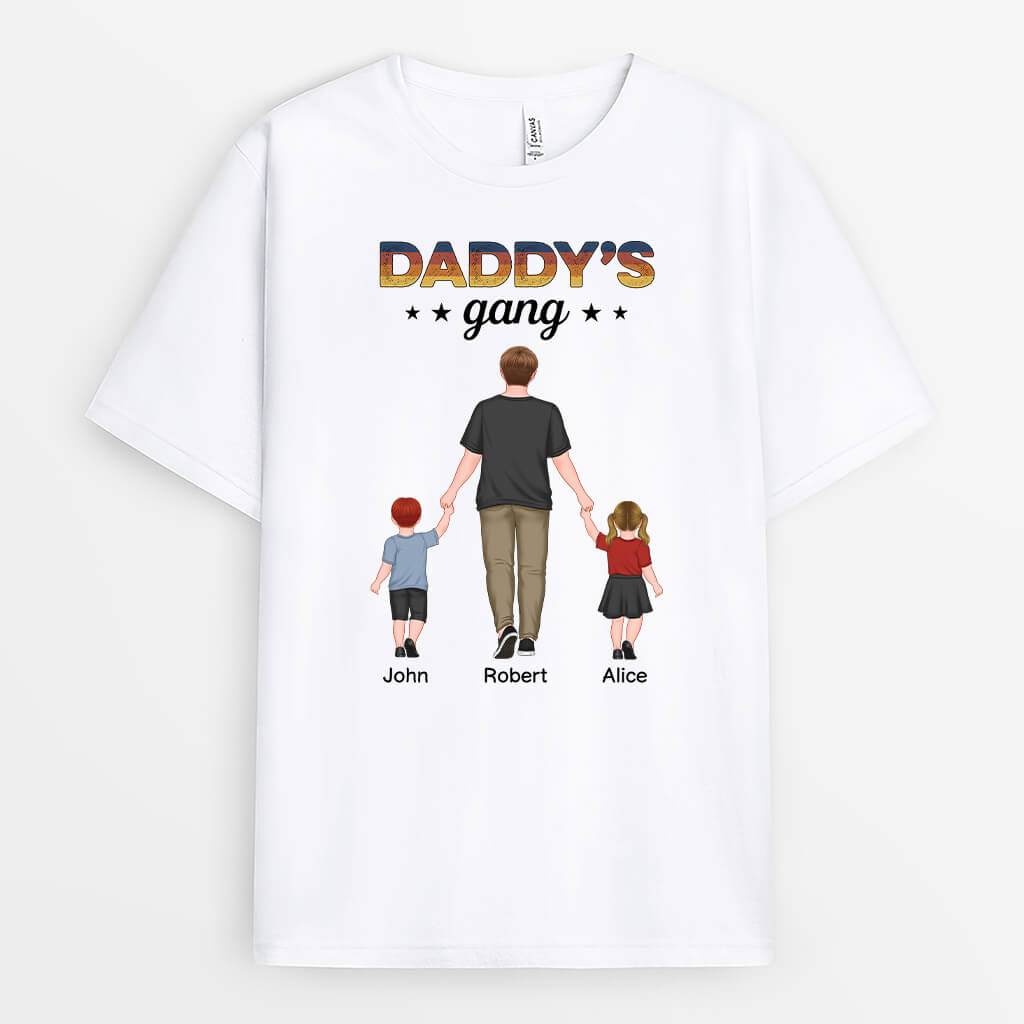 1506AUS2 personalized daddys gang t shirt