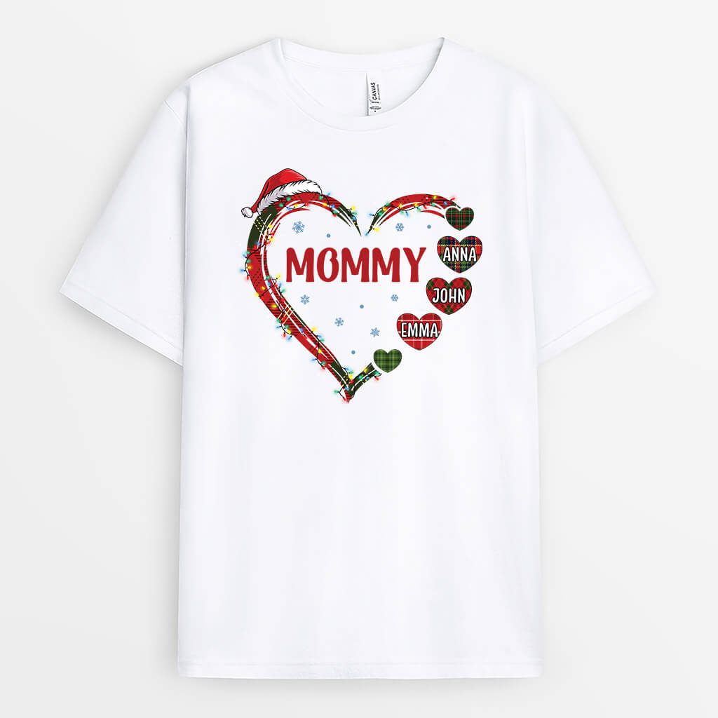 1520AUS1 personalized grandma christmas heart t shirt