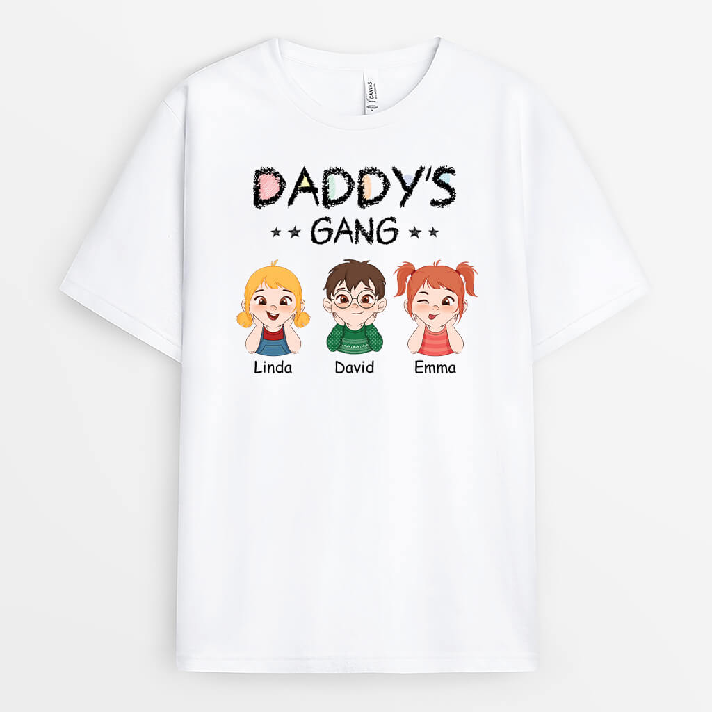 1527AUS1 personalized daddys gang t shirt