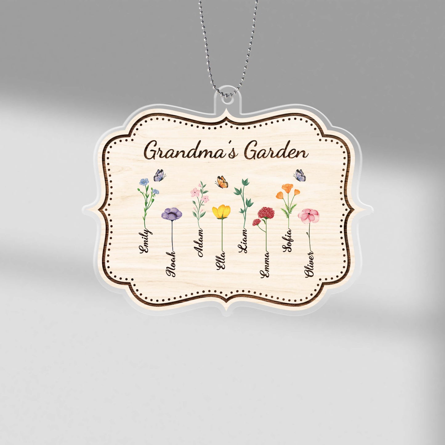 1528OUS1 personalized grandmas garden ornament