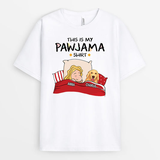 1530AUS1 personalized this is my pawjama dog t shirt